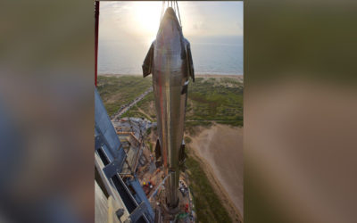 SpaceX apila Starship encima de un propulsor masivo por primera vez logrando el cohete más alto del mundo