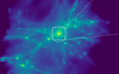 Simulación revela cómo las galaxias alimentan agujeros negros supermasivos